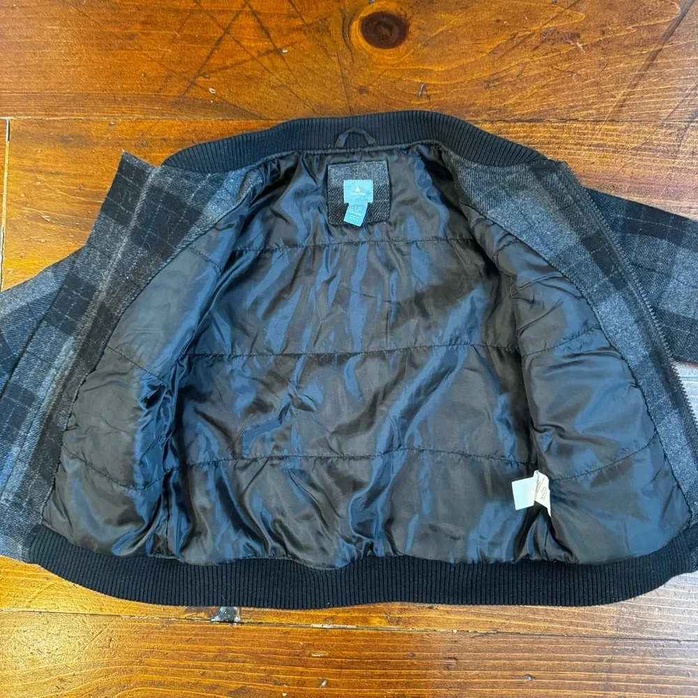 Baby Gap Gray Plaid Bomber‎ Jacket- 4T